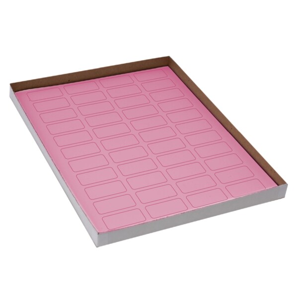 Patient Charge Laser Sheet - 44 labels/sheet 13/16" x 1-7/10" Pink